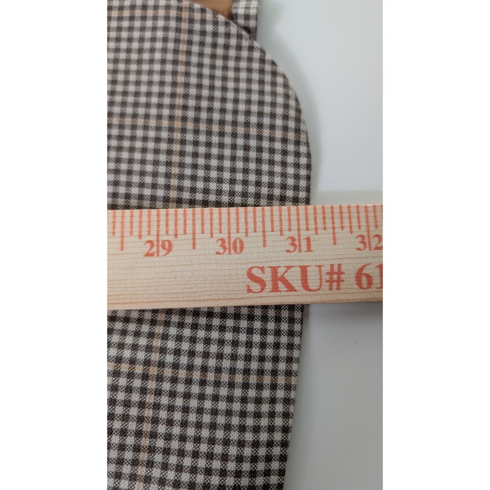 ISAIA Napoli Men's Cashmere Silk Brown Plaid Blazer Base S IT 56/46R‎ 8R Drop - Picture 10 of 11